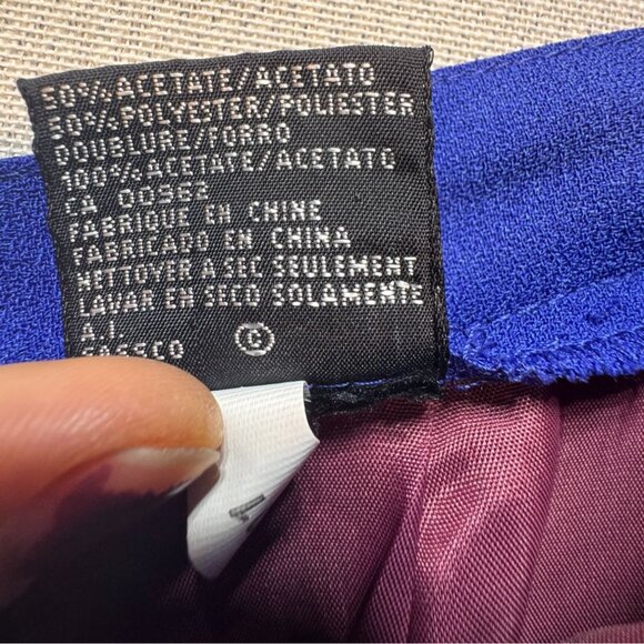 Vintage Womens Formal Straight Pencil Skirt Size 12 Blue Officewear Preppy - Picture 3 of 8